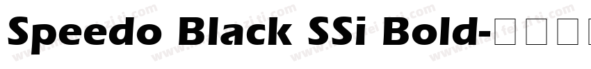 Speedo Black SSi Bold字体转换